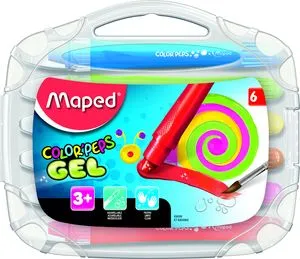 Карандаши цветные гелевые COLOR PEPS GEL 6 цветов Maped MP.836306 - Фото 1