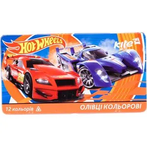 Олівці кольорові тригранні Hot Wheels 12 кольорів Kite HW17-058 - Фото 2