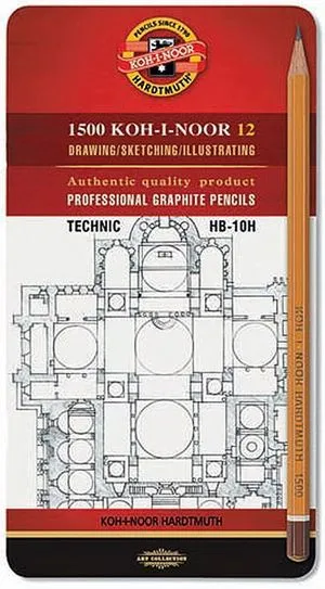 Олівці графітні Technic НВ-10Н 12 шт.1500 Koh-i-Noor