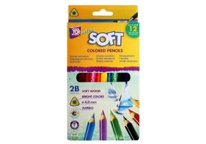 Карандаши цветные Jumbo Extra Soft, 12 цветов COOLFORSCHOOL CF15136