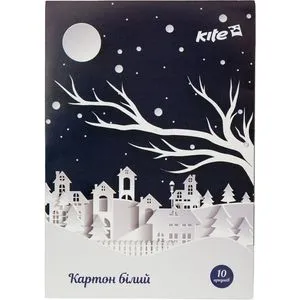 Картон А4 белый односторонний 10 листов Kite K21-1254 - Фото 2