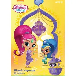 Картон білий А4, 10 листів Shimmer Shine Kite SH19-254