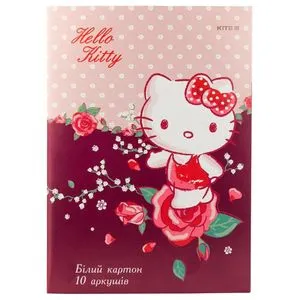 Картон белый A4 одностор. 10 листов Hello Kitty Kite HK19-254