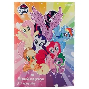 Картон білий односторонній А4 10 аркушів My Little Pony Kite LP19-254