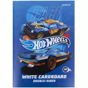 Картон Kite Hot Wheels білий 10 аркушів A4 HW21-254