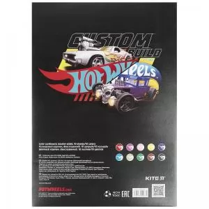 Картон Kite Hot Wheels кольоровий двосторонній 10 аркушів А4 HW21-255 - Фото 3