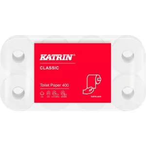 Туалетная бумага Katrin Classic 14293 белая 2 слоя 400 отрывов 44м 8 рулонов