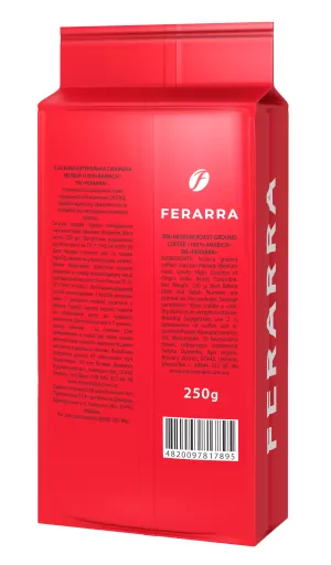 Кава мелена Ferarra Caffe 100% Arabica 250 г fr.17895 - Фото 1