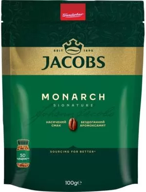 Кофе растворимый 100г эконом пакет Jacobs Monarch prpj.90113