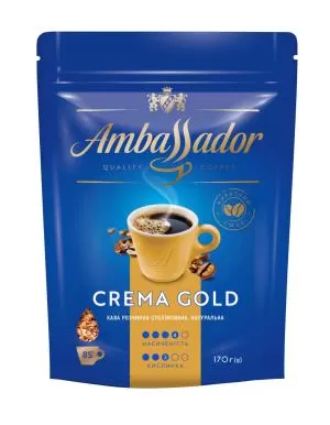 Кофе растворимый Ambassador Crema Gold 170гр am.54413