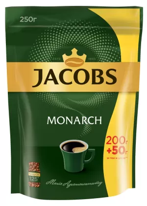 Кава розчинна 250 г пакет Jacobs Monarch prpj.90137