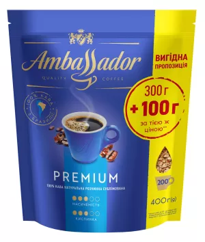 Кофе растворимый Ambassador Premium 400гр am.53444