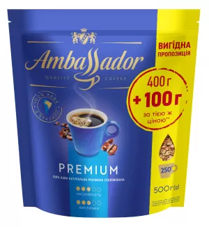 Кофе растворимый Ambassador Premium 500г am.53445