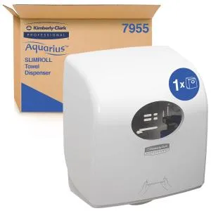 Диспенсер для паперових рушників Kimberly-Clark Aquarius Slimroll у рулоні 7955, Тримачі для рушників (Диспенсери) - фото 1