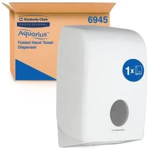 Диспенсер Kimberly-Clark Aquarius для сложенных полотенец Interfold 6945, Держатели для полотенец (Диспенсеры) - фото 1