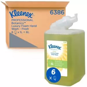 Мыло-пена для рук Kimberly-Clark Kleenex Luxury Fresh 6386 ароматизированное зеленое 1л - Фото 2