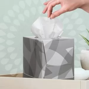 Серветки косметичні Kimberly-Clark Kleenex 8834 2 шари у кубі 90 шт білі - Фото 1