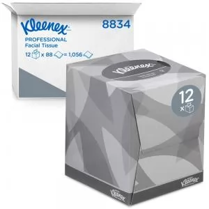 Серветки косметичні Kimberly-Clark Kleenex 8834 2 шари у кубі 90 шт білі - Фото 3