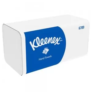 Паперові рушники Kimberly-Clark Kleenex Ultra 6789 листові 21х21.5см 2 шари 186 аркушів білі