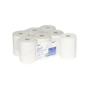 Рушники у рулонах Kimberly-Clark Scott SLIMROLL білі 1 шар 190м 6697, Одноразові рушники - фото 1
