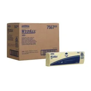 Нетканный протирочный материал Kimberly-Clark Wypall Х80 складной 25лист 1 слой 7567, Одноразовые полотенца - фото 4