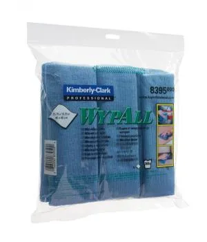 Салфетка из микрофибры Kimberly-Clark Wypall 40х40см голубая 1 слой 8395, Тряпки