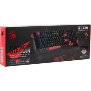 Клавиатура A4Tech Bloody S525N RGB BLMS Red Switch USB Fire Black (4711421002066) U1093180, Клавиатуры - фото 1