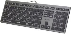 Клавиатура A4Tech FX60 USB Grey White backlit (4711421979009) U0744610, Клавиатуры