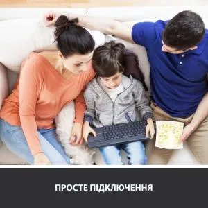 Клавіатура Logitech K400 Plus Touch Wireless UA Black (920-007145) U0722006, Клавіатури - фото 4