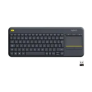 Клавиатура Logitech K400 Plus Touch Wireless UA Black (920-007145) U0722006, Клавиатуры