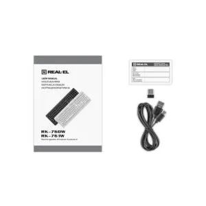 Клавіатура REAL-EL RK-760W Wireless Black (EL123100058) U1209807, Клавіатури - фото 7