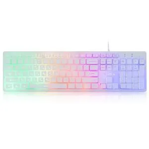Клавиатура Vinga KB410 White U0308727, Клавиатуры