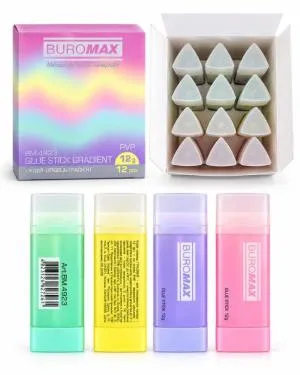 Клей-карандаш Buromax GRADIENT 12 г PVP BM.4923, Клей