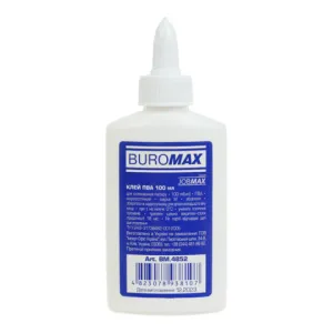 Клей ПВА 100мл JOBMAX колпачок-дозатор Buromax BM.4852, Клей