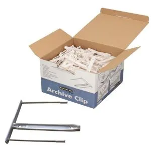 Клипсы архивные на 2 отверстия Plastic archive clips DA 1520002000, Устройства для переплета Студент