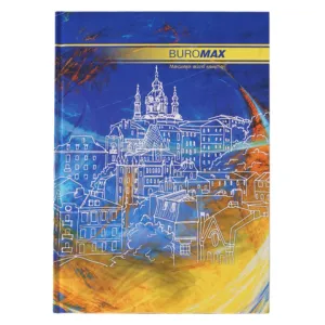 Книга канцелярська Buromax CLASSIC А4 192 л клітинка офсет жорстка лам обкладинка синя BM.2401i, Книги обліку - фото 3