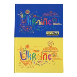 Книга канцелярська Buromax UKRAINE А4 96 л клітинка офсет тверда лам обкладинка асорті BM.2400-38i, Книги обліку - фото 4