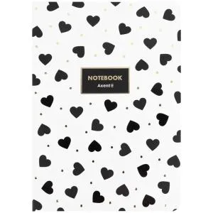 Записная книга A5 AXENT 80 листов клетка Black&White 8700-26-A, Записные книги