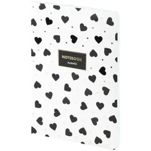 Записная книга A5 AXENT 80 листов клетка Black&White 8700-26-A, Записные книги - фото 1