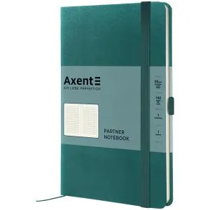 Книга записна AXENT Partner 125x195 96л кліт блакитна 8201-63-A, Записні книжки - фото 2