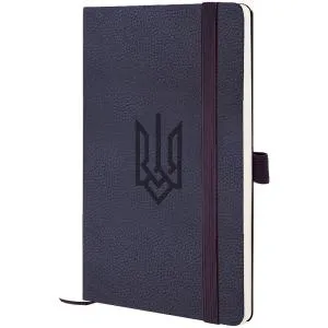 Книга записна AXENT Partner Soft Skin 125x195 96 арк кліт синій Герб 8616-02-4-A, Записні книжки