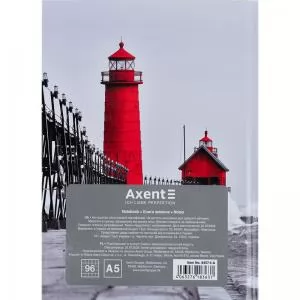 Книга записна А5 AXENT Red-n-Black 8457 96 аркушів у клітинку - Фото 10