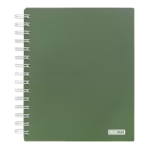 Коледж-блок на пружині Buromax MILITARY В5 120 арк клітинка зелений BM.24155912-16