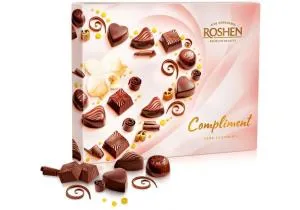 Коробкові конфети Roshen Compliment ПКФ 145г 8шт 4823077625879, Цукерки