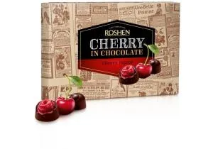 Коробкові цукерки Roshen вишня з вишневим лікером ПКФ 155г 10шт 4823077625145, Цукерки