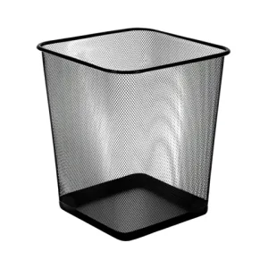 Корзина для бумаги Buromax 265x265x315мм квадратная металлическая черная BM.6273-01, Корзины для бумаг
