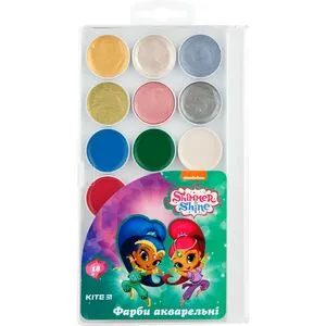 Фарби акварельні 18 кольорів Shimmer&Shine Kite SH18-042