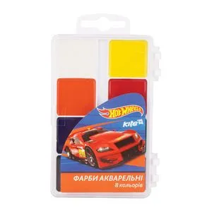 Краски акварельные б/к 8 цветов Hot Wheels Kite HW17-065