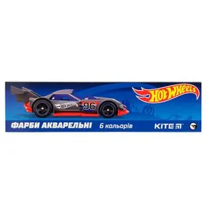 Фарби акварельні в карт. упаковці Hot Wheels 6 кольорів Kite HW19-040