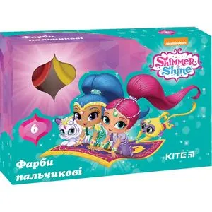 Краски пальчиковые 6 цветов Shimmer&Shine Kite SH18-064